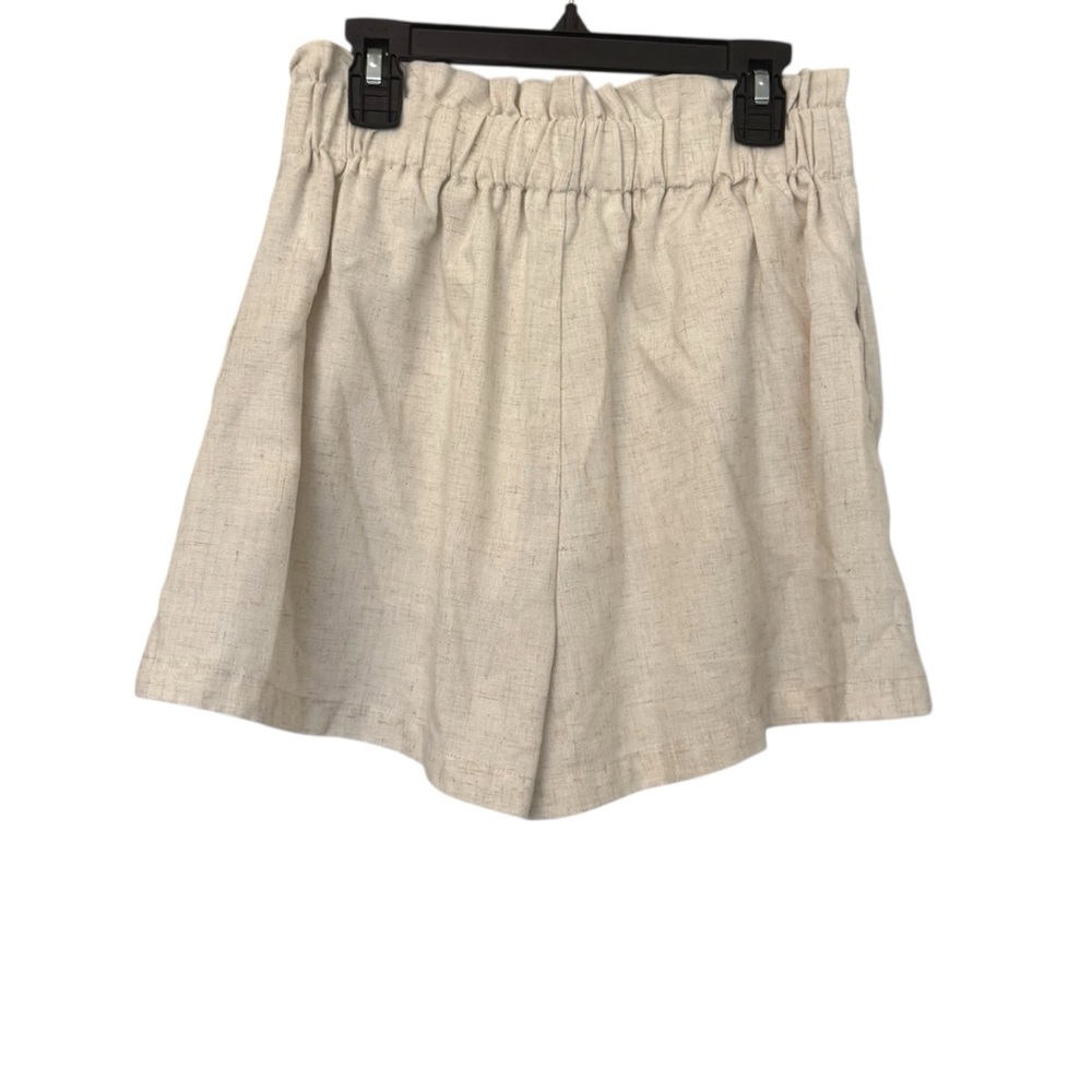 Paper Heart‎ Paper Bag Linen Blend Shorts Cream